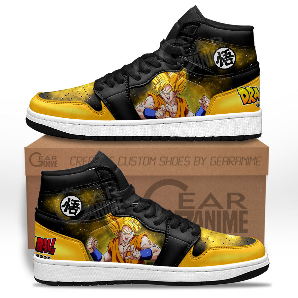 Goku Super Saiyan Sneakers Custom Dragon Ball Anime Shoes Mix GalaxyGear Anime