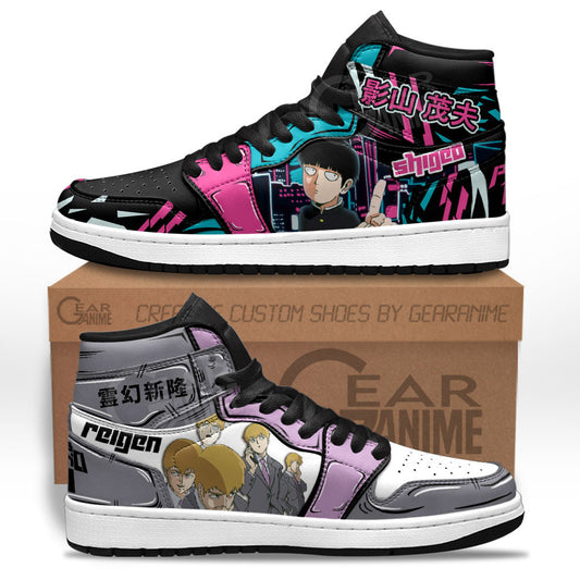 Arataka Reigen and Shigeo Kageyama Sneakers Mob Psycho 100 Custom Anime ShoesGear Anime