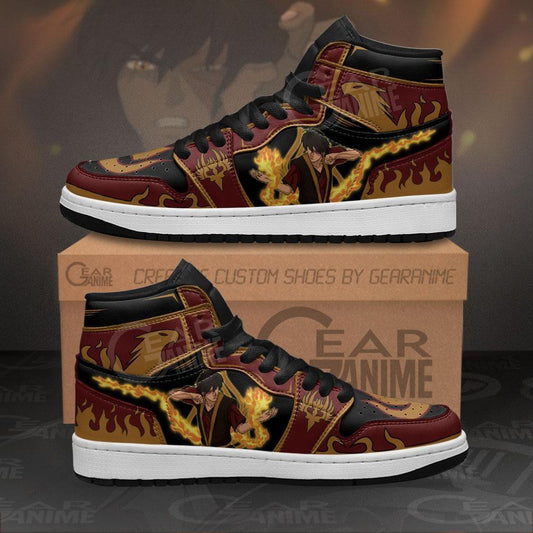 Zuko Sneakers Custom Avatar The Last Airbender Anime Shoes - 1 - GearAnime