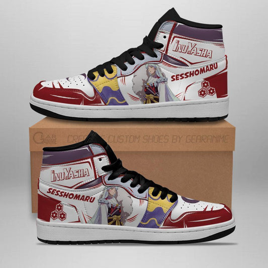 Sesshomaru Sneakers Inuyasha Anime Sneakers Leather - 1 - GearAnime