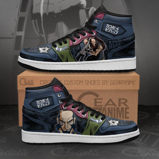 Cowboy Beebop Jet Black Sneakers Custom Anime Shoes - 1 - GearAnime