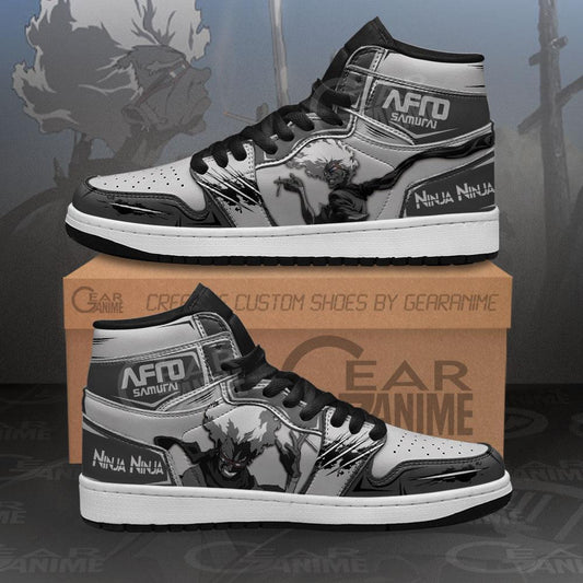 Ninja Ninja Sneakers Afro Samurai Custom Anime Shoes MN11 - 1 - GearAnime