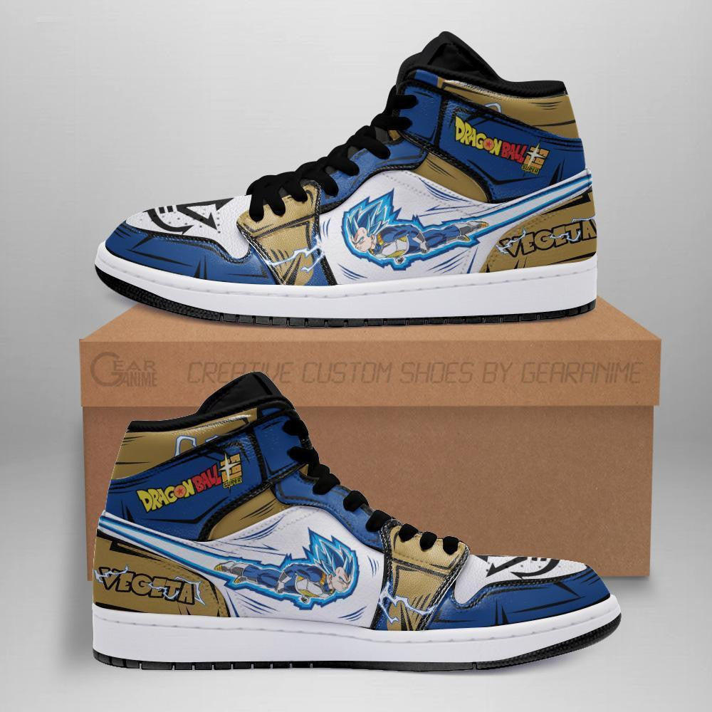 DBS Vegeta Sneakers SSJ Blue Custom Anime Dragon Ball Shoes - 2 - GearAnime