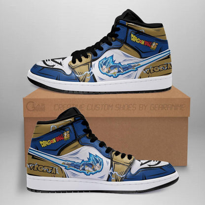 DBS Vegeta Sneakers SSJ Blue Custom Anime Dragon Ball Shoes - 2 - GearAnime