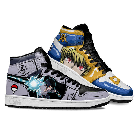 Kurapika and Sasuke Uchiha Anime Custom Shoes Gear Anime