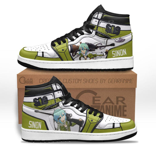 SAO Sinon Sneakers Custom Anime Sword Art Online Shoes - 1 - GearAnime