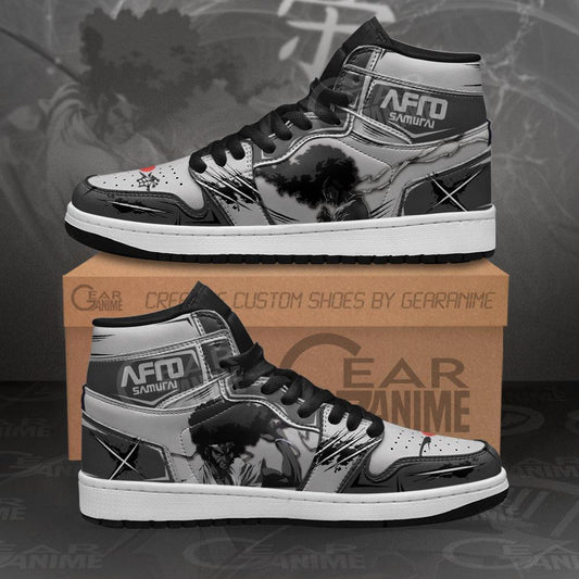 Afro Samurai Sneakers Custom Anime Shoes MN11 - 1 - GearAnime