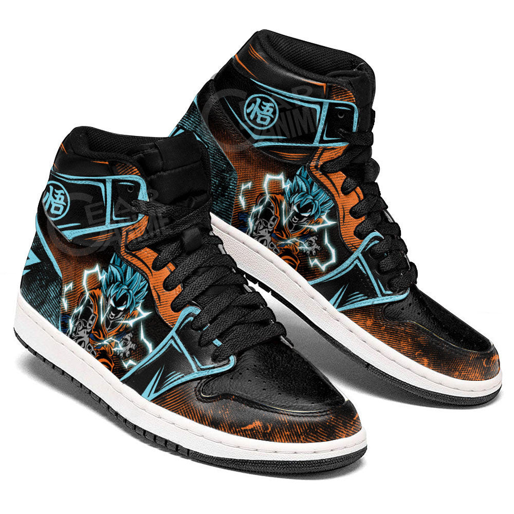 Goku Blue J1s Sneakers Anime Custom