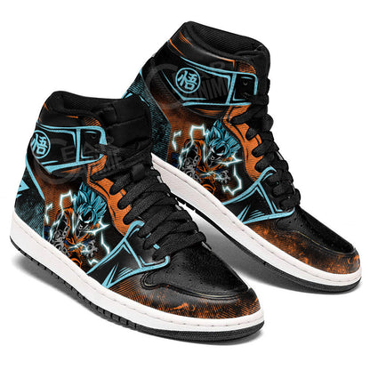 Goku Blue J1s Sneakers Anime Custom