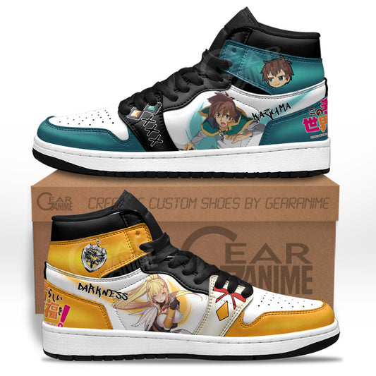 Lalatina Dustiness Ford and Kazuma Satou Sneakers KonoSuba Custom Anime ShoesGear Anime