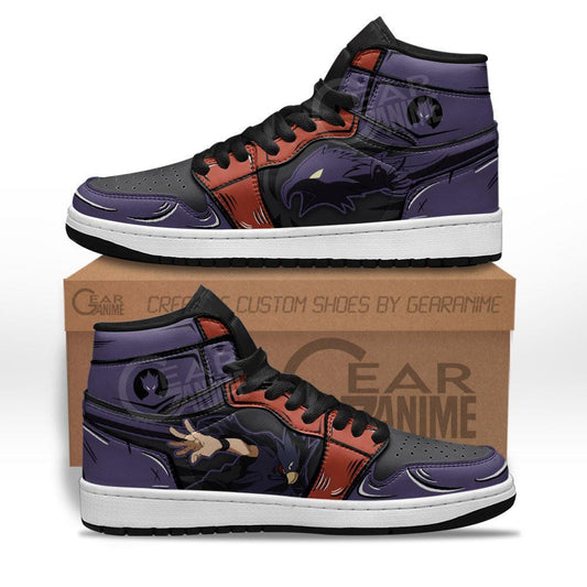 Fumikage Tokoyami Sneakers Custom Anime My Hero Academia Shoes - 1 - GearAnime