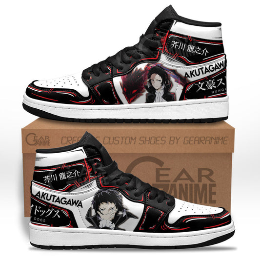 Ryunosuke Akutagawa Sneakers Bungo Stray Dogs Custom Anime Shoes for OtakuGear Anime