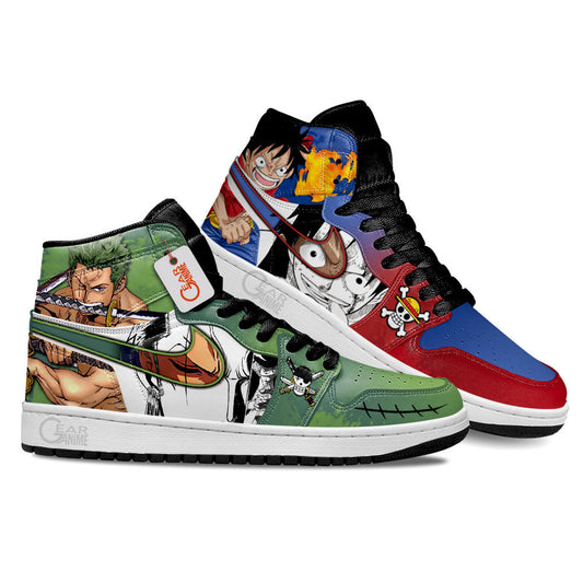 Luffy and Roronoa Zoro Anime Shoes Custom Sneakers MN2102 Gear Anime
