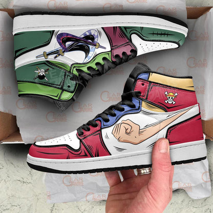 Zoro & Luffy Sneakers Gomu Gomu and Santoryu One Piece Anime Shoes - 3 - GearAnime