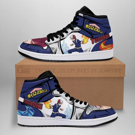 BNHA Shoto Todoroki Sneakers Custom Anime My Hero Academia Shoes - 1 - GearAnime