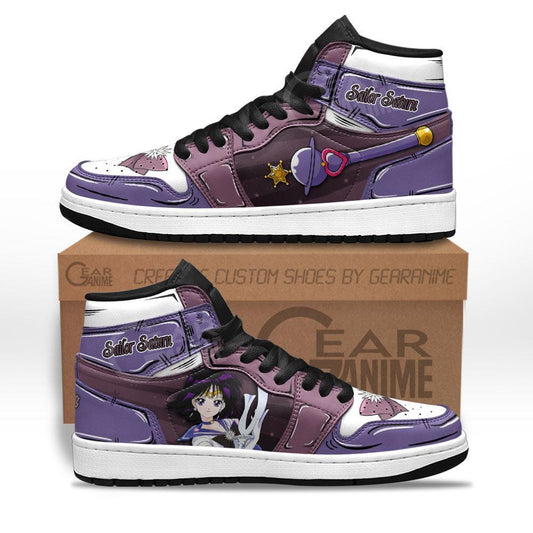 Sailor Saturn Sneakers Custom Anime Sailor Moon Shoes - 1 - GearAnime