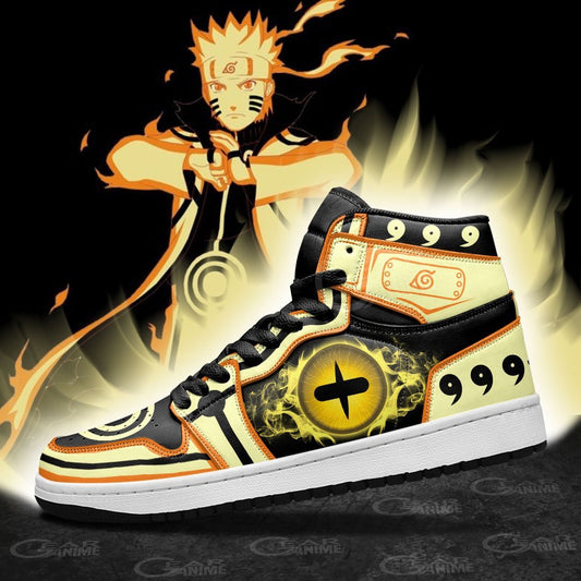 Nine-Tails Chakra Mode Eyes Sneakers Custom Kurama Anime Shoes - 4 - GearAnime