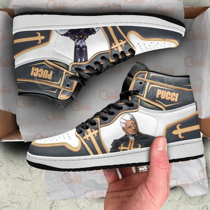 JoJo's Bizarre Adventure Enrico Pucci Sneakers Custom Anime Shoes - 2 - GearAnime