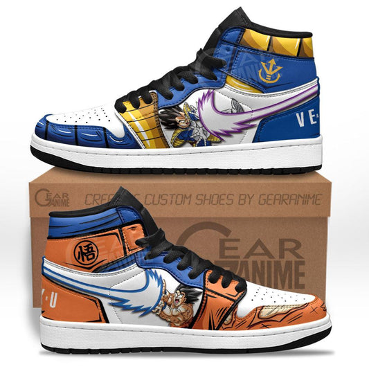 Goku And Vegeta Ki Blast Sneakers Custom Anime Dragon Ball Shoes - 1 - GearAnime