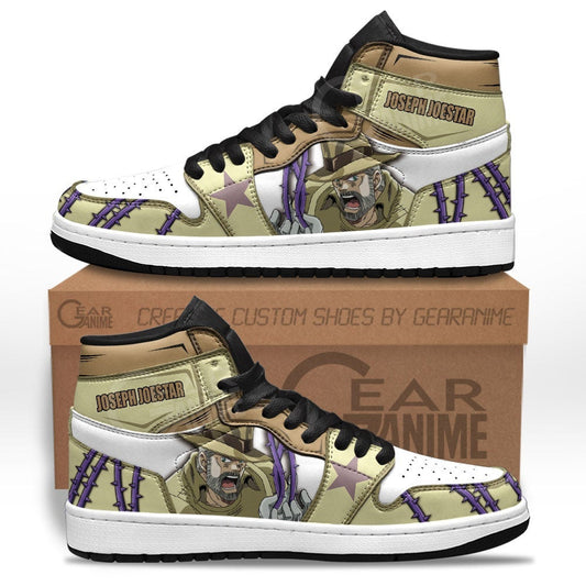 JoJo's Bizarre Adventure Joseph Joestar Old Sneakers Custom Anime Shoes - 1 - GearAnime