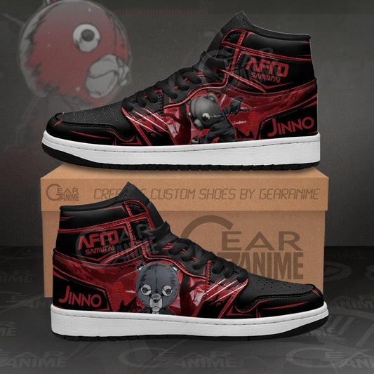 Afro Samurai Jinno Sneakers Custom Anime Shoes MN11 - 1 - GearAnime