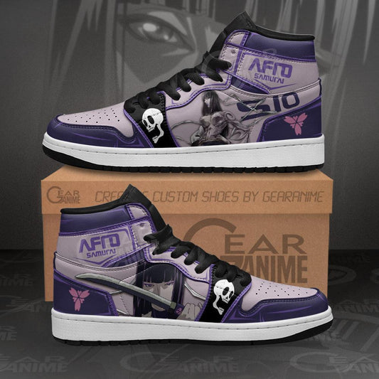 Afro Samurai Sio Sneakers Custom Anime Shoes MN11 - 1 - GearAnime