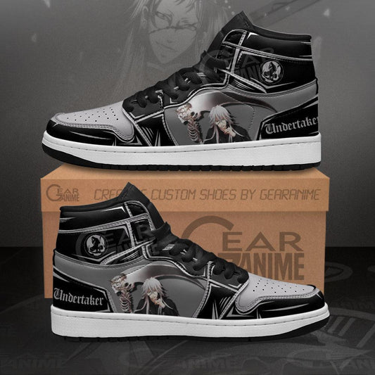 Undertaker Sneakers Custom Anime Black Butler Shoes - 1 - GearAnime