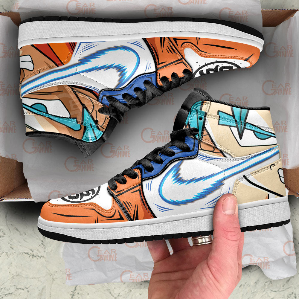Goku Blue J1 Sneakers - Custom Anime Design