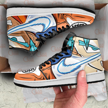 Goku Blue J1 Sneakers - Custom Anime Design