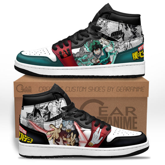 Deku and Tomura Sneakers My Hero Academia Custom Manga Anime Shoes Gear Anime