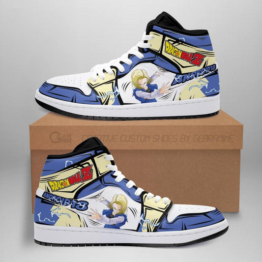 Android 18 Sneakers Custom Anime Dragon Ball Shoes - 1 - GearAnime