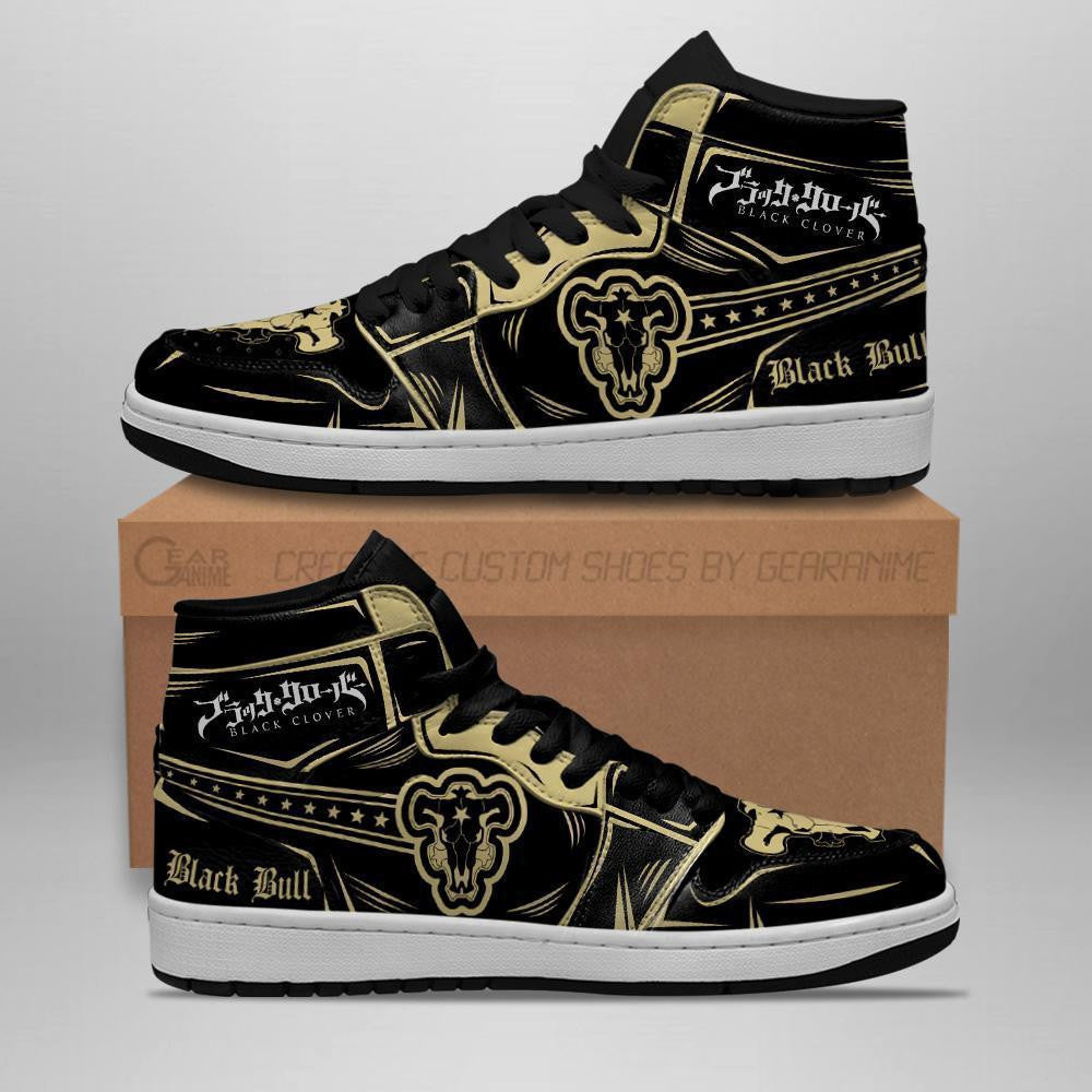 Black Bull Magic Knight Sneakers Custom Anime Black Clover Shoes - 2 - GearAnime