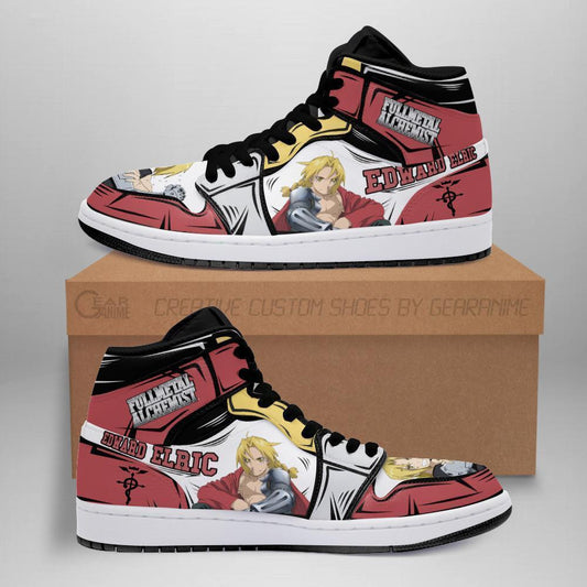 Edward Elric Sneakers Fullmetal Alchemist Anime Custom Shoes - 1 - GearAnime