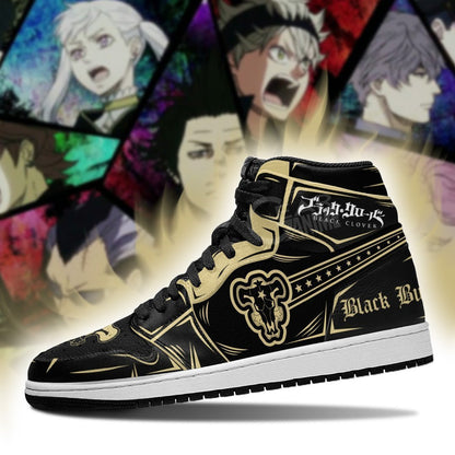 Black Bull Magic Knight Sneakers Custom Anime Black Clover Shoes - 3 - GearAnime
