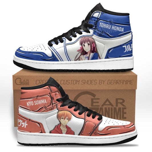 Tohru Honda and Kyo Sohma Sneakers Fruits Basket Custom Anime Shoes Gear Anime