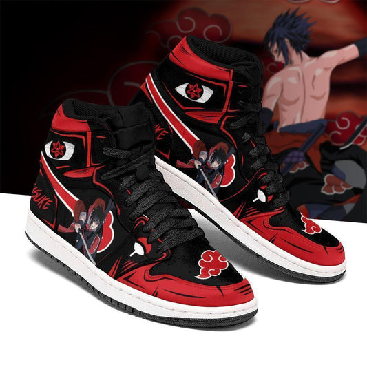 Sasuke Shoes Akatsuki Costume Anime Sneakers - 1 - GearAnime