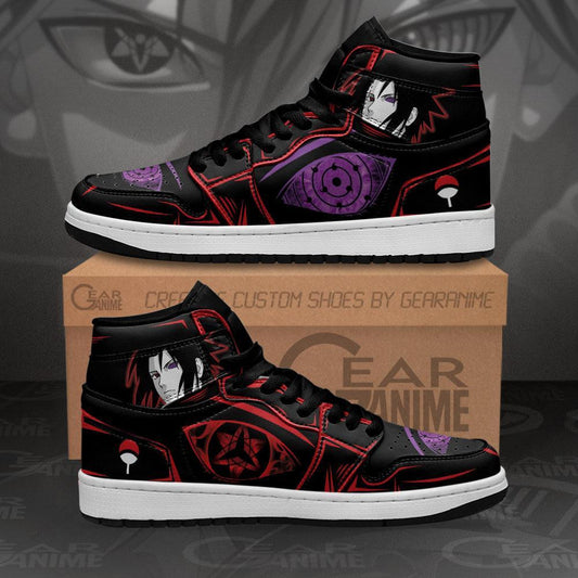 Uchiha Sasuke Sneakers Eternal Mangekyou & Rinne Sharingan Anime Shoes - 1 - GearAnime