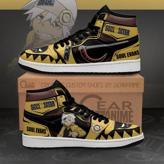 Soul Evans Sneakers Soul Eater Custom Anime Shoes MN11 - 1 - GearAnime