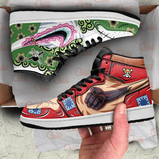 Zoro and Luffy Sneakers Custom Wano Arc Anime One Piece Shoes - 3 - GearAnime