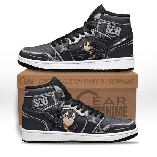 SAO Kirito Sneakers Custom Anime Sword Art Online Shoes - 1 - GearAnime