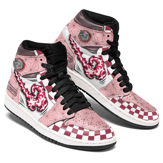 Demon Slayer Nezuko Blood Demon Art Sneakers Custom Anime Shoes - 3 - GearAnime