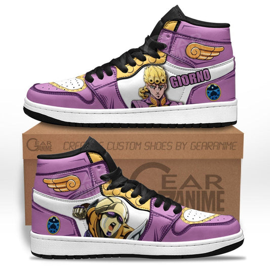 JoJo's Bizarre Adventure Giorno Giovanna Sneakers Custom Anime Shoes - 1 - GearAnime
