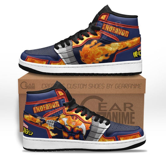 BNHA Endeavor Sneakers Custom Anime My Hero Academia Shoes - 1 - GearAnime