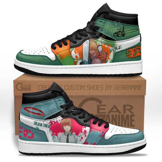 Makima and Denji Sneakers Chainsaw Man Custom Anime Shoes for OtakuGear Anime