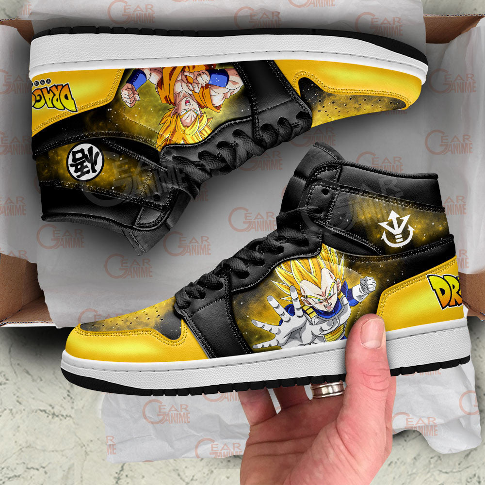 Vegeta and Goku Super Saiyan J1 Sneakers - Custom Anime Design