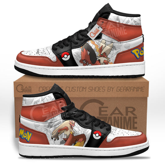Pokemon Blaziken Custom Manga Anime Shoes MV0123 Gear Anime