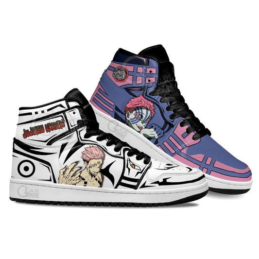 Akaza and Sukuna Anime Custom Shoes Gear Anime