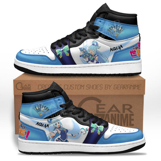 Aqua Sneakers KonoSuba Custom Anime Shoes for OtakuGear Anime