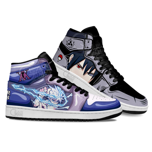 Killua Zoldyck and Sasuke Uchiha Shoes Custom For Anime Fans Gear Anime