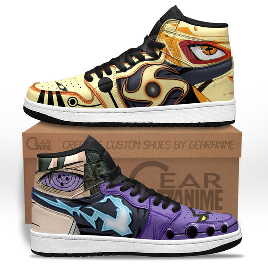 Sasuke and Nrt Uzumaki Bijuu Sneakers NRT Custom Anime Shoes for OtakuGear Anime
